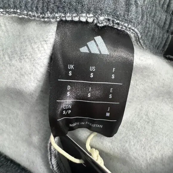 Adidas Essentials 3 Stripe Fleece Track Pants Men’s Size Small Dark Gray Heather - Picture 6 of 13